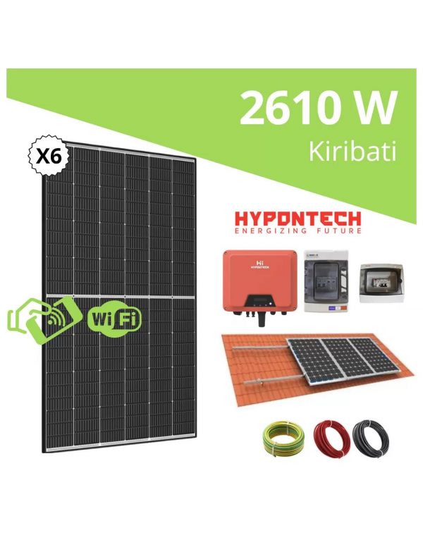 Kit solaire 2700W Autoconsommation 6 panneaux solaires JOLYWOOD + onduleur HYPONTECH HPK 3000W All inclusive