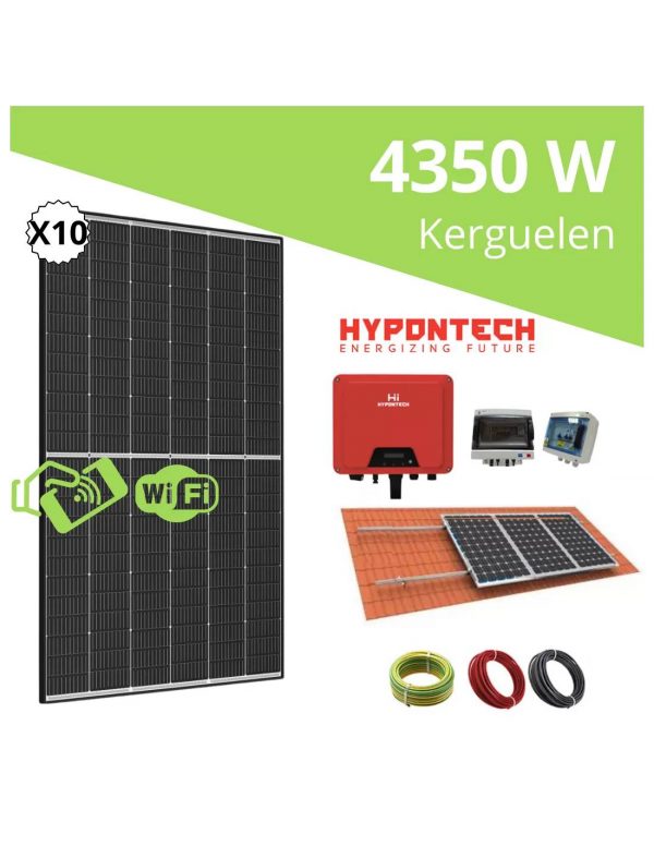 Kit solaire 4350W Autoconsommation 10 panneaux solaires+ onduleur HYPONTECH HPS 4000W All inclusive